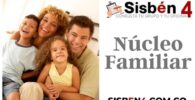 certificado sisbén nucleo familiar